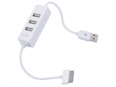 3 Port USB 2.0 Hub for iPhone / iPad / iPod-White